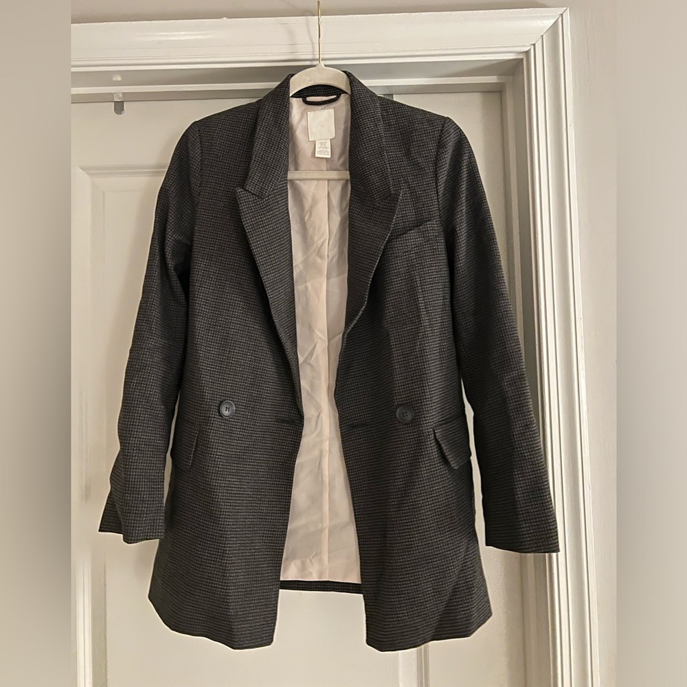 H&M Tweed Houndstooth Blazer Size XS